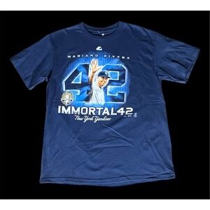 NWOT men's Sz M Majestic Mariano Rivera New York Yankees Immortal Adult T Shirt